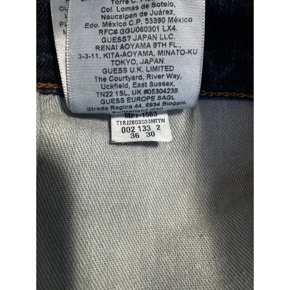 GUESS Jeans Men’s 36x30 Blue Denim – Y2K Streetwear Inspired, Retro 2000s Vibe - Picture 7 of 8